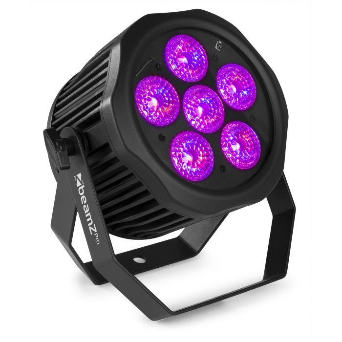 Beamz PLP14 - Lumière Noire LED avec Batterie Intégrée 6x 1 Watt,  Projecteur LED, Lumière LED, Télécommande Incluse, Port USB, Idéale pour  les DJs pour Animer vos Soirées et Mettre l'ambiance 